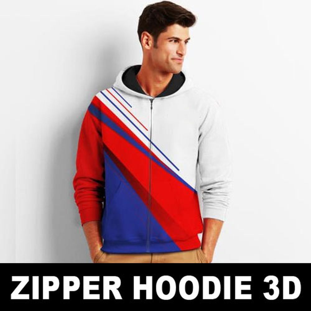 Zipper Hoodie 3D