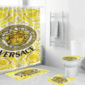 Big Medusa Versace Shower Curtain Set 005