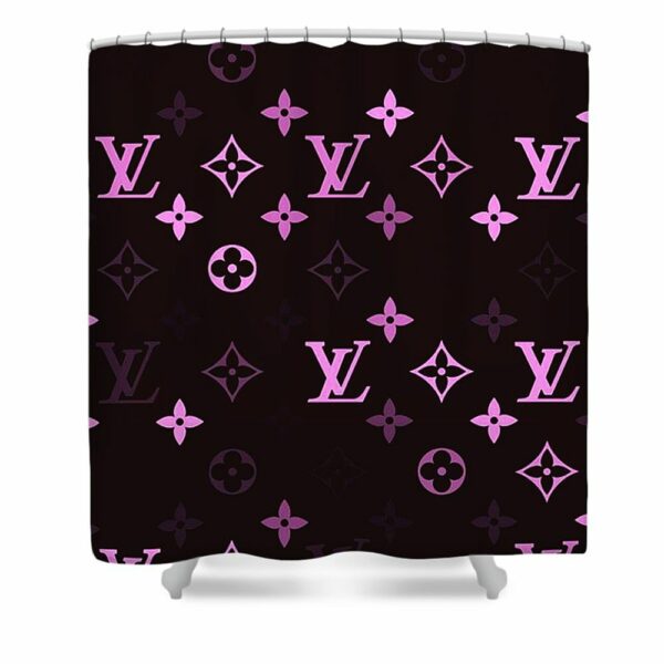 Louis Vuitton Shower Curtain Purple And Black 053