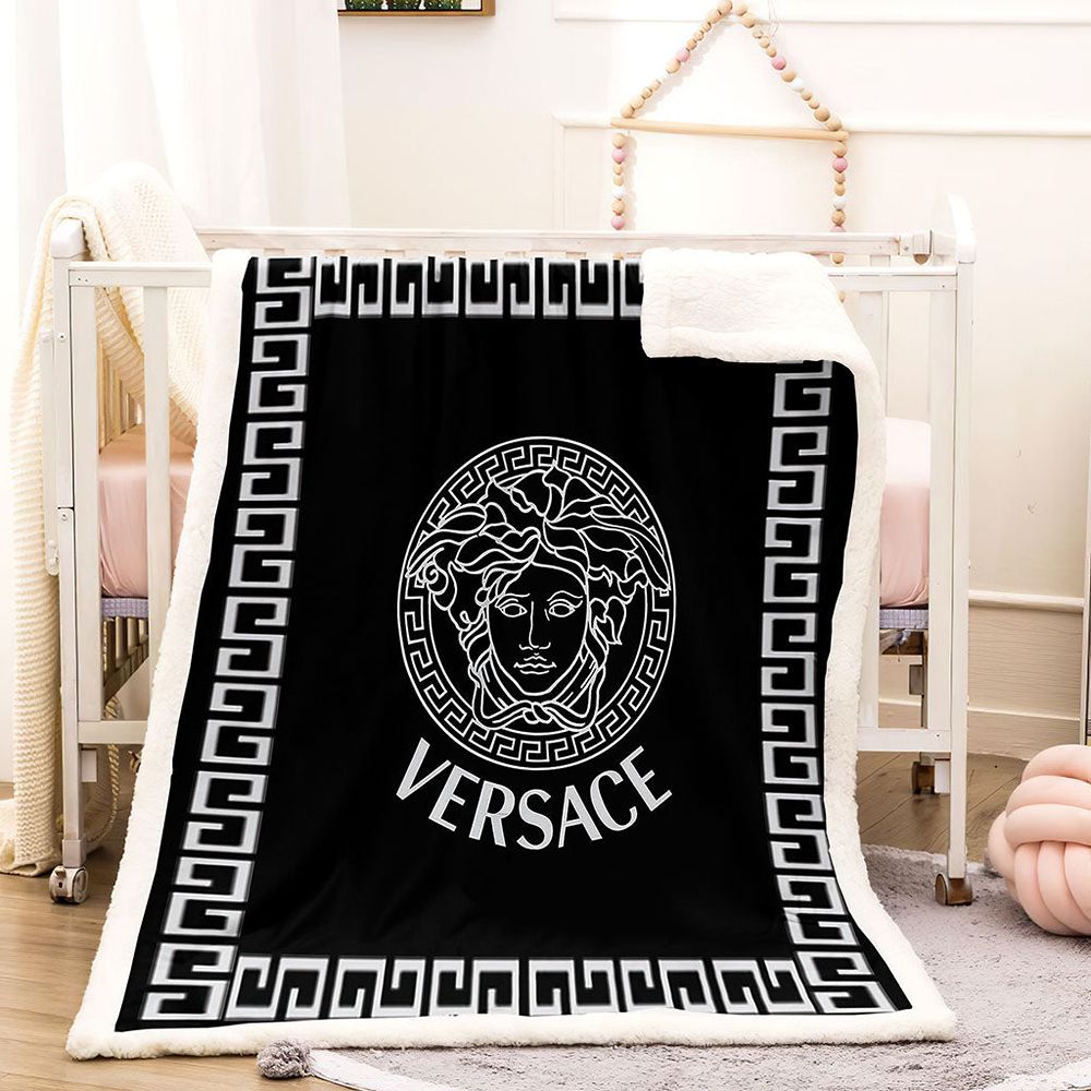 White And Black Versace Blanket 042 White And Black Versace Blanket 042