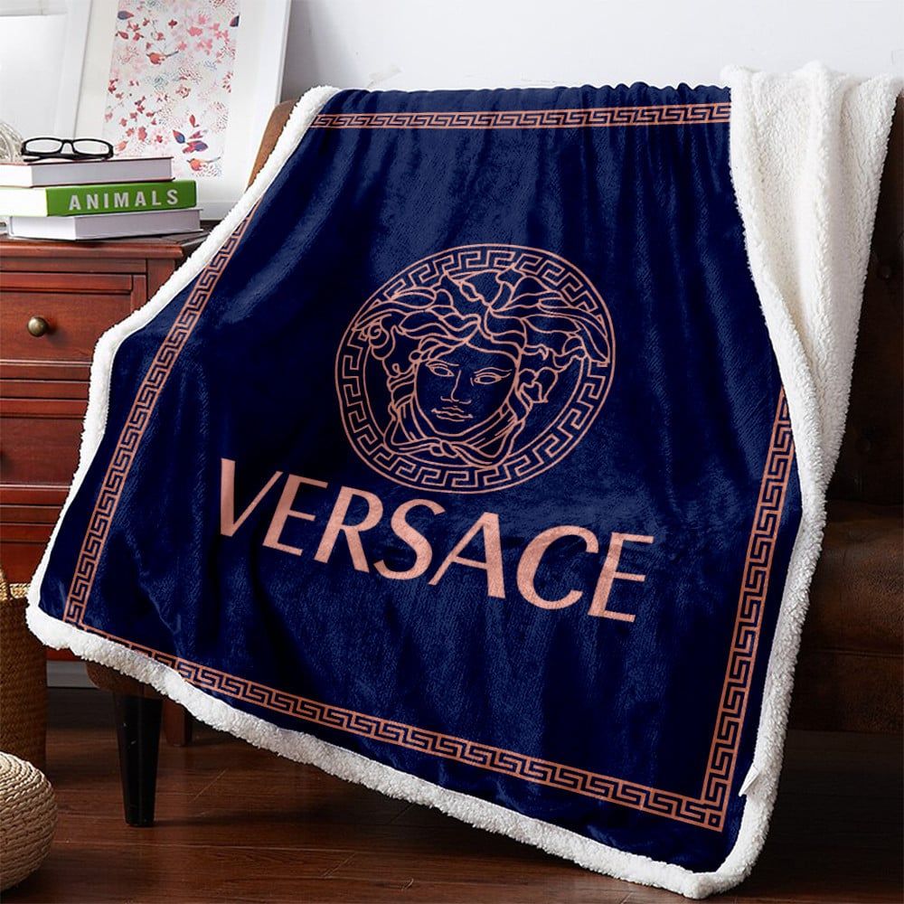Dark Blue Versace Blanket 019 Dark Blue Versace Blanket 019
