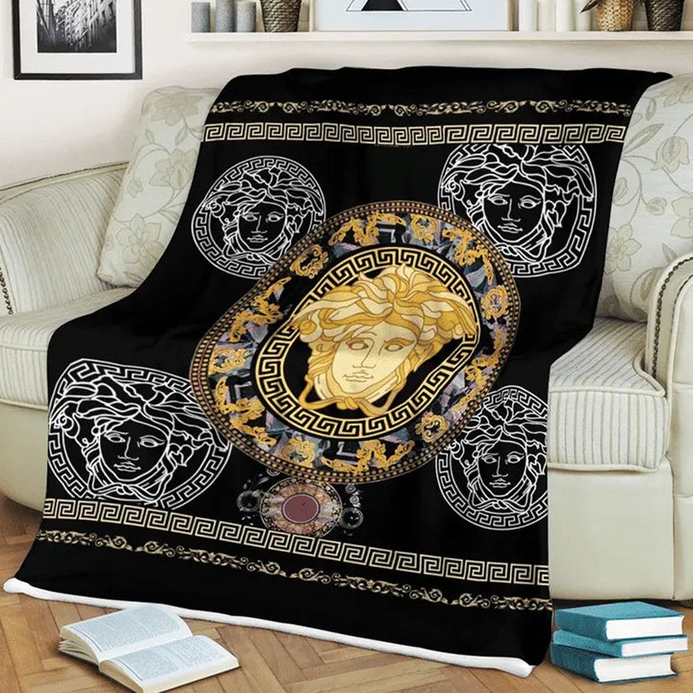 Black Medusa Versace Blanket 009 Black Medusa Versace Blanket 009