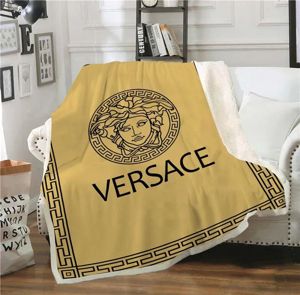 Black Logo Versace Blanket 007 Black Logo Versace Blanket 007