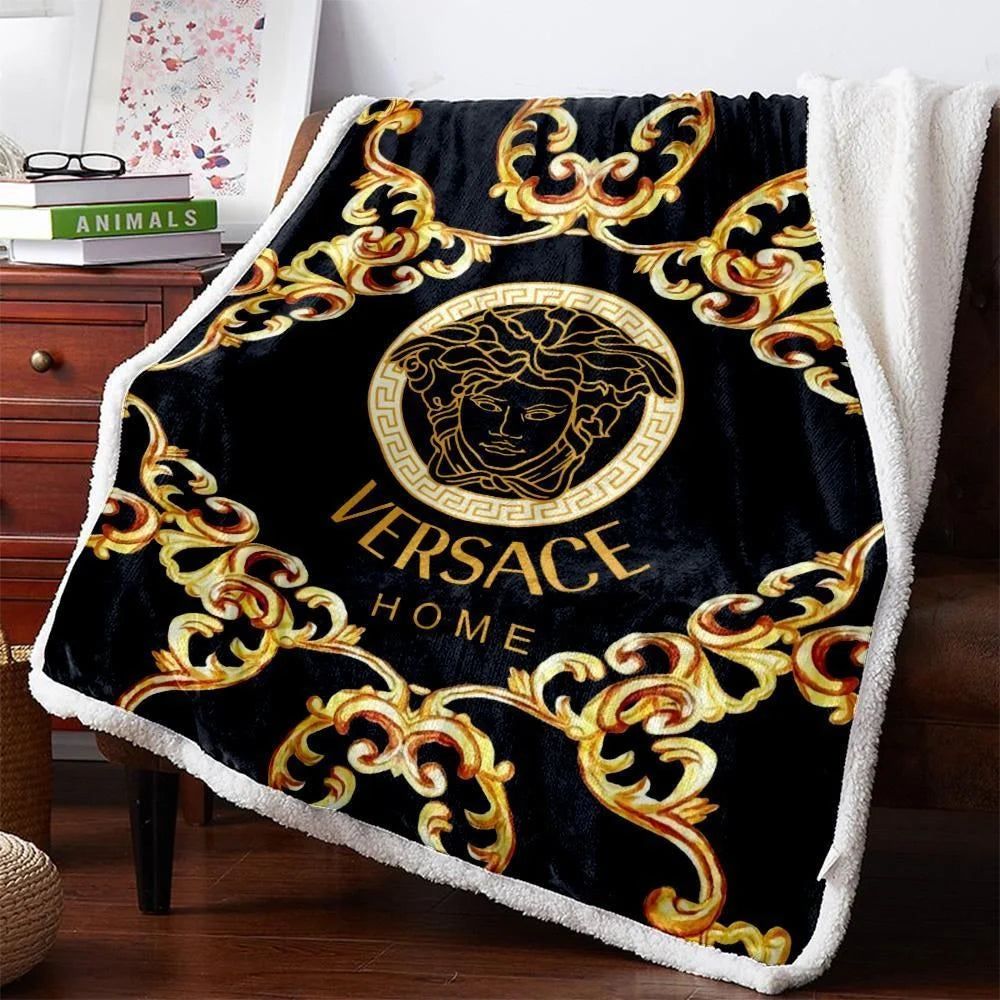Black Golden Versace Blanket 006 Black Golden Versace Blanket 006