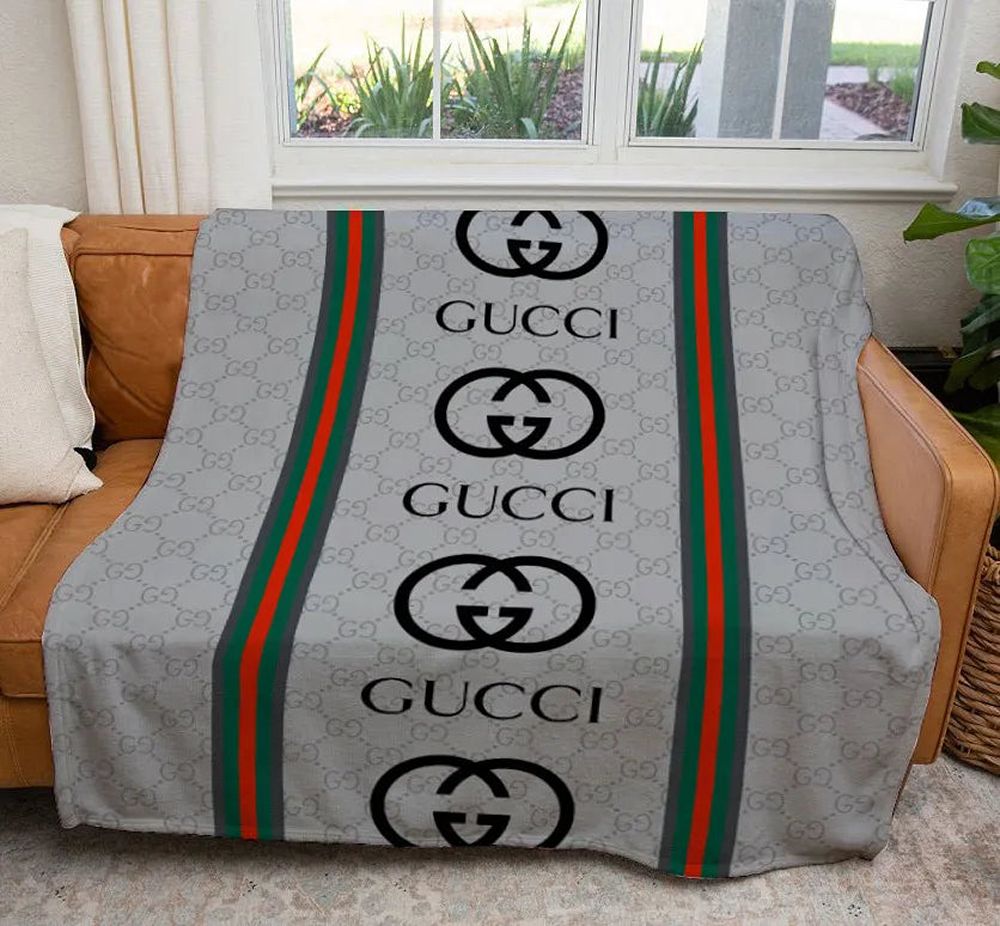 Gray Gucci Blanket 021 Gray Gucci Blanket 021