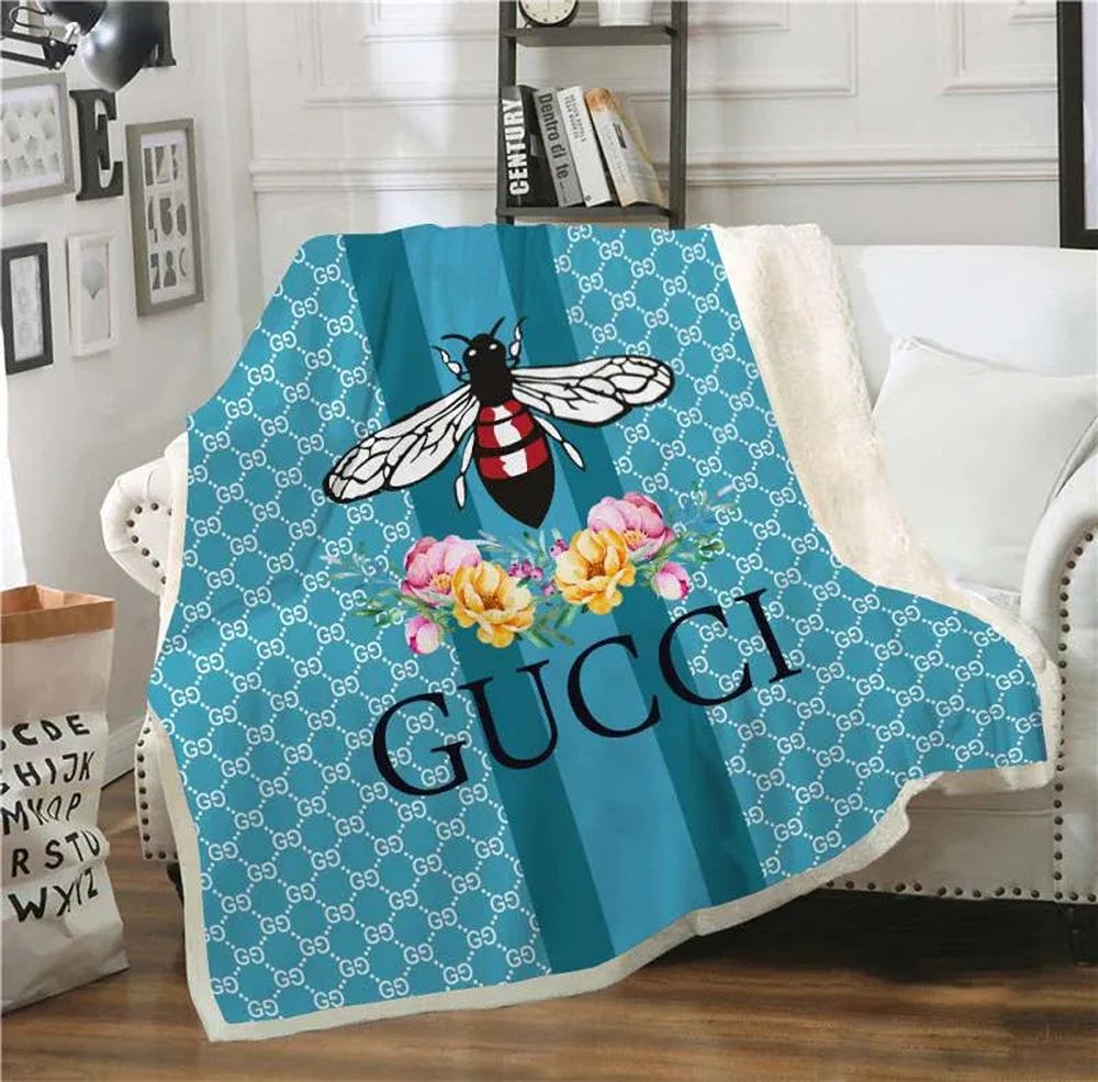 Blue Gucci Blanket 012 Blue Gucci Blanket 012