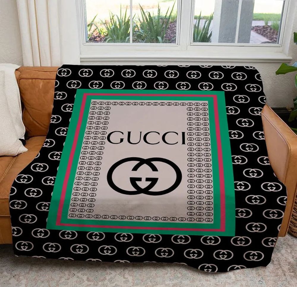 Black & Green Gucci Blanket 006 Black & Green Gucci Blanket 006