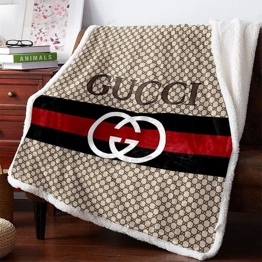 Black & Red Gucci Blanket 007 Black & Red Gucci Blanket 007