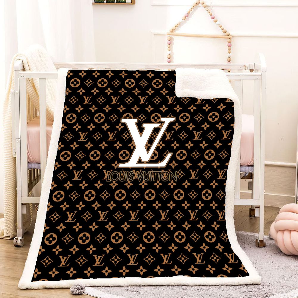 White And Dark Brown Louis Vuitton Blanket 054 White And Dark Brown Louis Vuitton Blanket 054