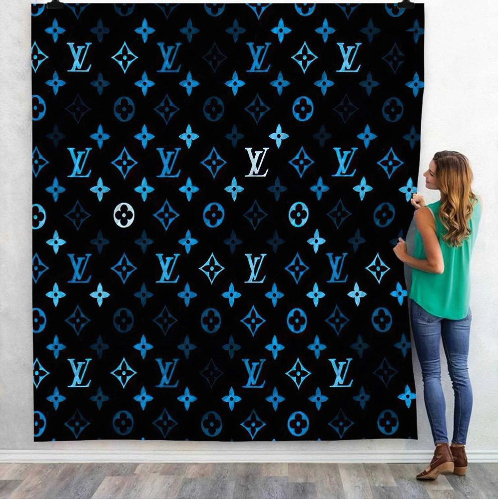 Luxury Blue Louis Vuitton Blanket 033 Luxury Blue Louis Vuitton Blanket 033