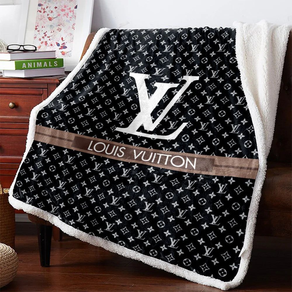 Luxury Black Louis Vuitton Blanket 032 Luxury Black Louis Vuitton Blanket 032