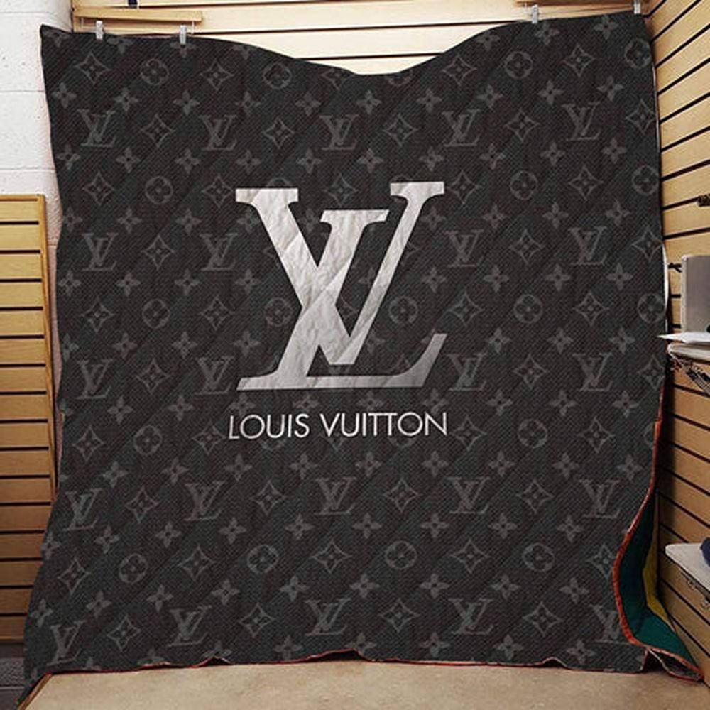 Grey Quilt Louis Vuitton Blanket 028 Grey Quilt Louis Vuitton Blanket 028
