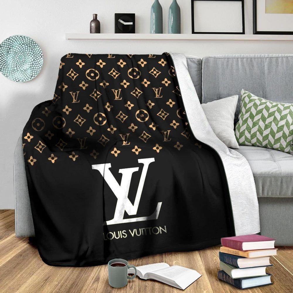 Luxury Black Fashion Louis Vuitton Blanket 031 Luxury Black Fashion Louis Vuitton Blanket 031