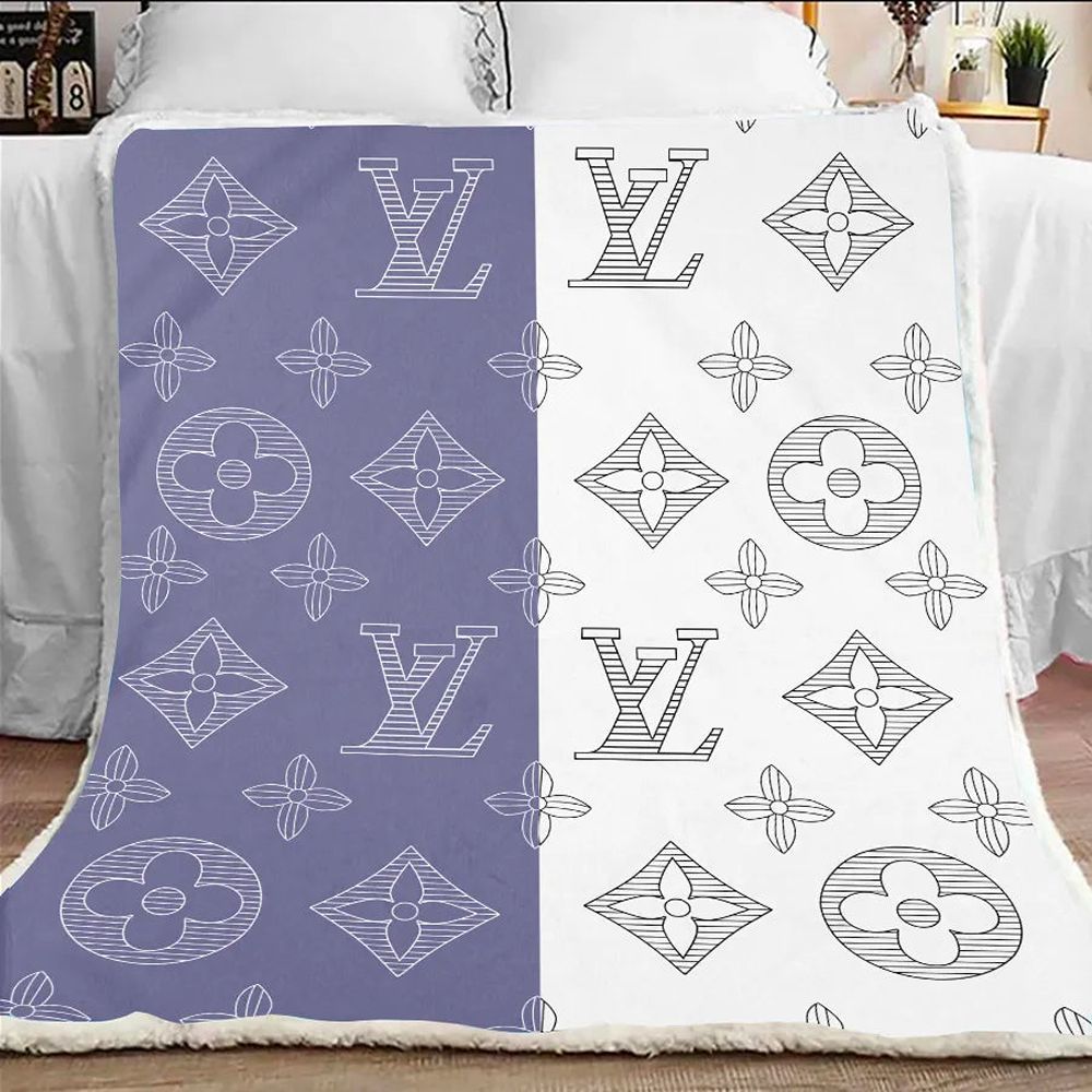 Blue & White Louis Vuitton Blanket 010 Blue & White Louis Vuitton Blanket 010