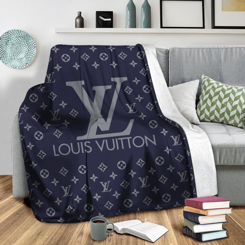Blue Fashion Louis Vuitton Blanket 011 Blue Fashion Louis Vuitton Blanket 011
