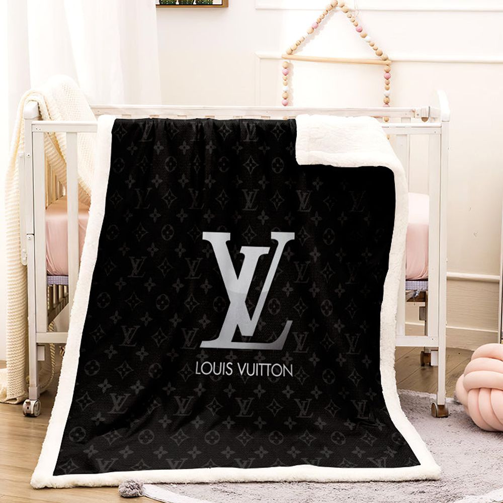 Black And Gray Louis Vuitton Blanket 006 Black And Gray Louis Vuitton Blanket 006