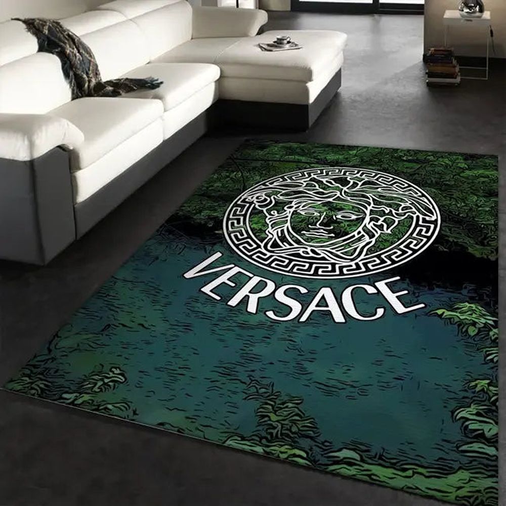 Cadmium Green Versace Living Room Carpet And Rug 016 Cadmium Green Versace Living Room Carpet And Rug 016