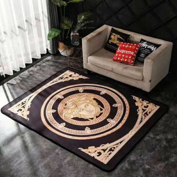 Bronze Versace Living Room Carpet And Rug 012