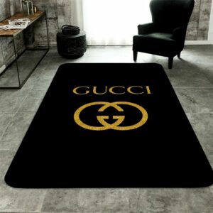 Yellow Logo Gucci Living Room Carpet And Rug 061