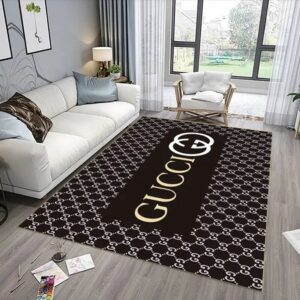 Black Pattern Gucci Living Room Carpet And Rug 009