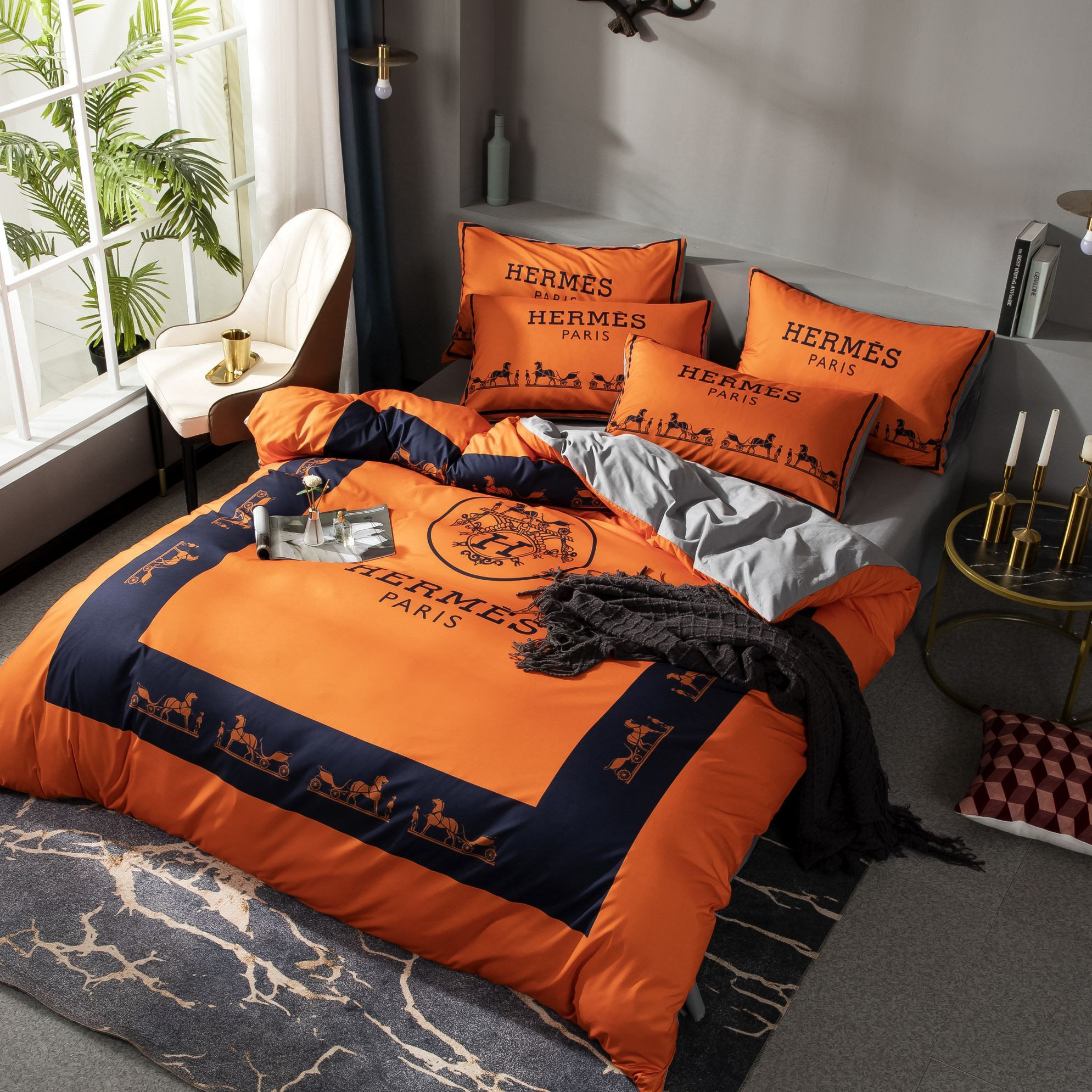 Hermes Paris Luxury Brand Type Bedding Sets Duvet Cover Bedroom Sets 098 Hermes Paris Luxury Brand Type Bedding Sets Duvet Cover Bedroom Sets 098