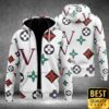 Luxury Louis Vuitton White With Colorful Patterns And Big V 3D Shirt And Pants 178 Luxury Louis Vuitton White With Colorful Patterns And Big V 3D Shirt And Pants 178