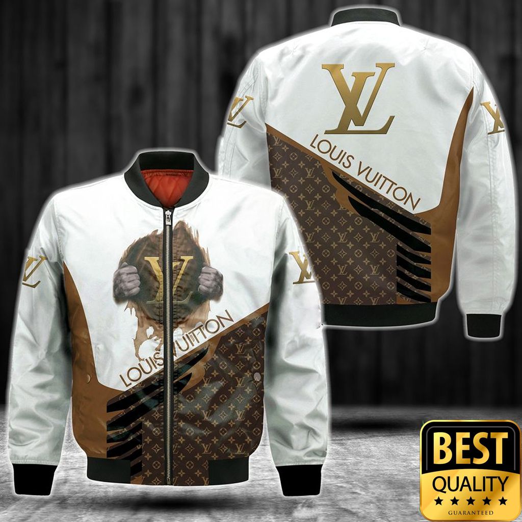 Luxury Louis Vuitton White And Brown With Hand Holding Brand Logo And Name 3D Shirt 175 Luxury Louis Vuitton White And Brown With Hand Holding Brand Logo And Name 3D Shirt 175