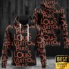 Luxury Louis Vuitton Paris Black With Red Brand Name 3D Shirt And Pants 172