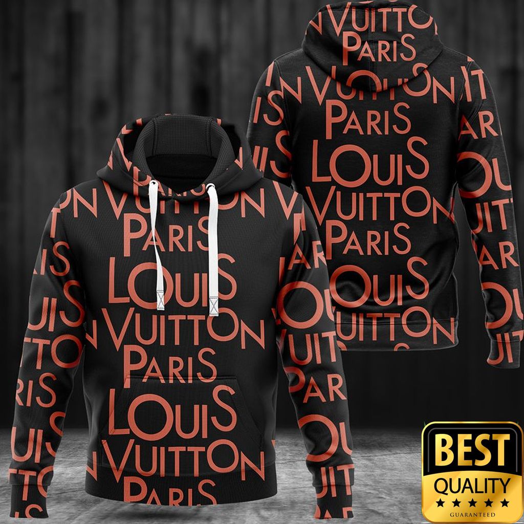 Luxury Louis Vuitton Paris Black With Red Brand Name 3D Shirt And Pants 172 Luxury Louis Vuitton Paris Black With Red Brand Name 3D Shirt And Pants 172