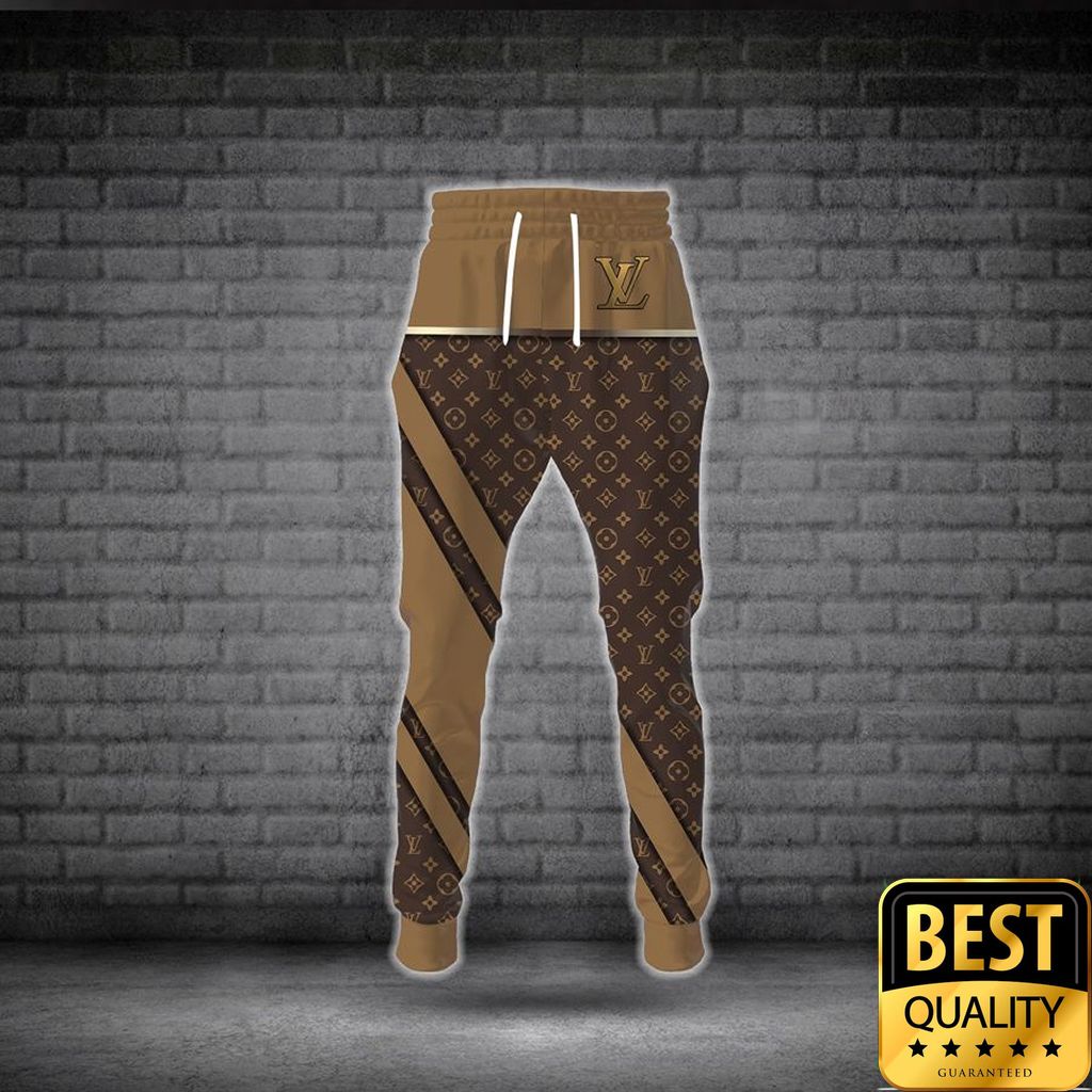 Luxury Louis Vuitton Monogram Canvas Pattern With Brown Logo 3D Shirt And Pants 171 Luxury Louis Vuitton Monogram Canvas Pattern With Brown Logo 3D Shirt And Pants 171