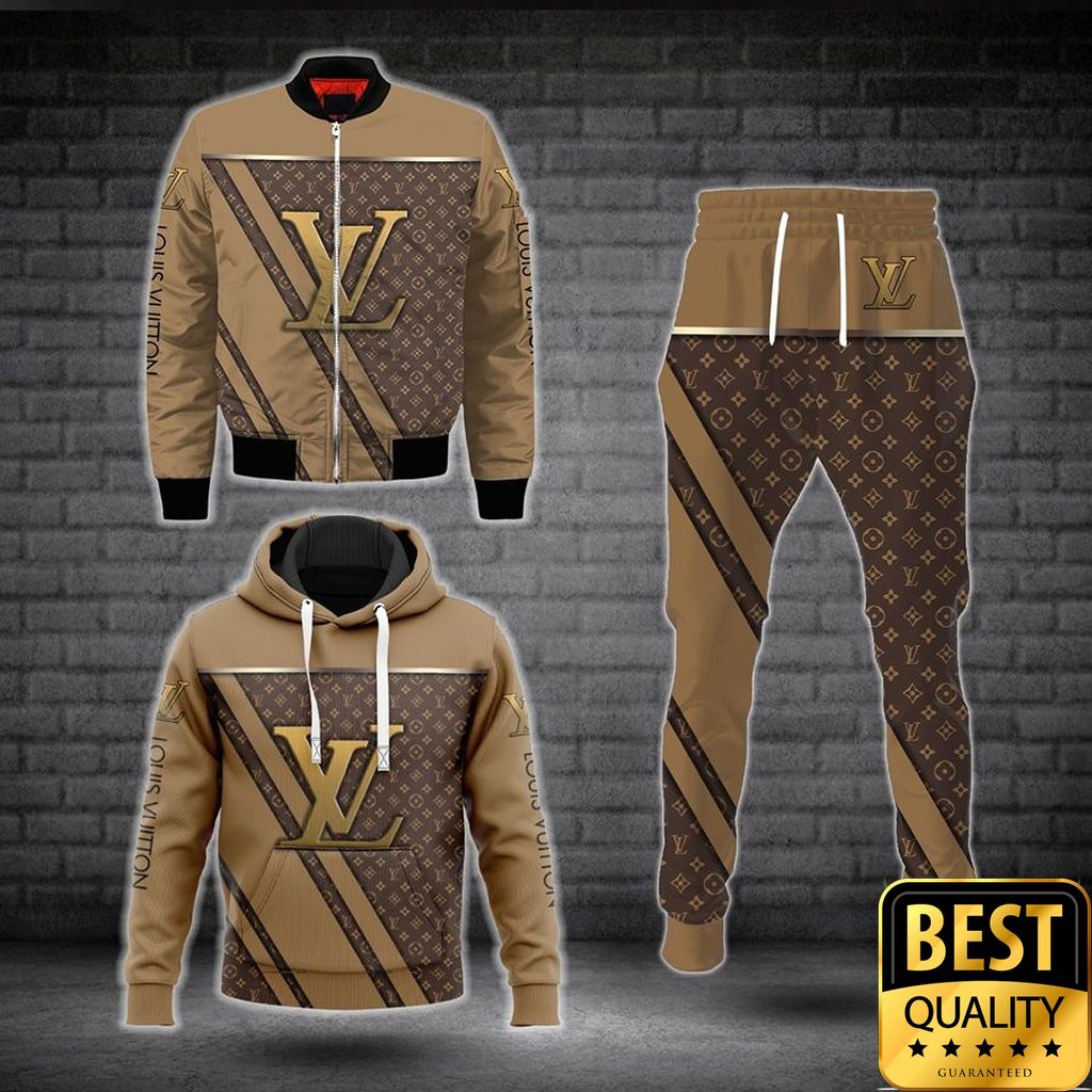Luxury Louis Vuitton Monogram Canvas Pattern With Brown Logo 3D Shirt And Pants 171 Luxury Louis Vuitton Monogram Canvas Pattern With Brown Logo 3D Shirt And Pants 171
