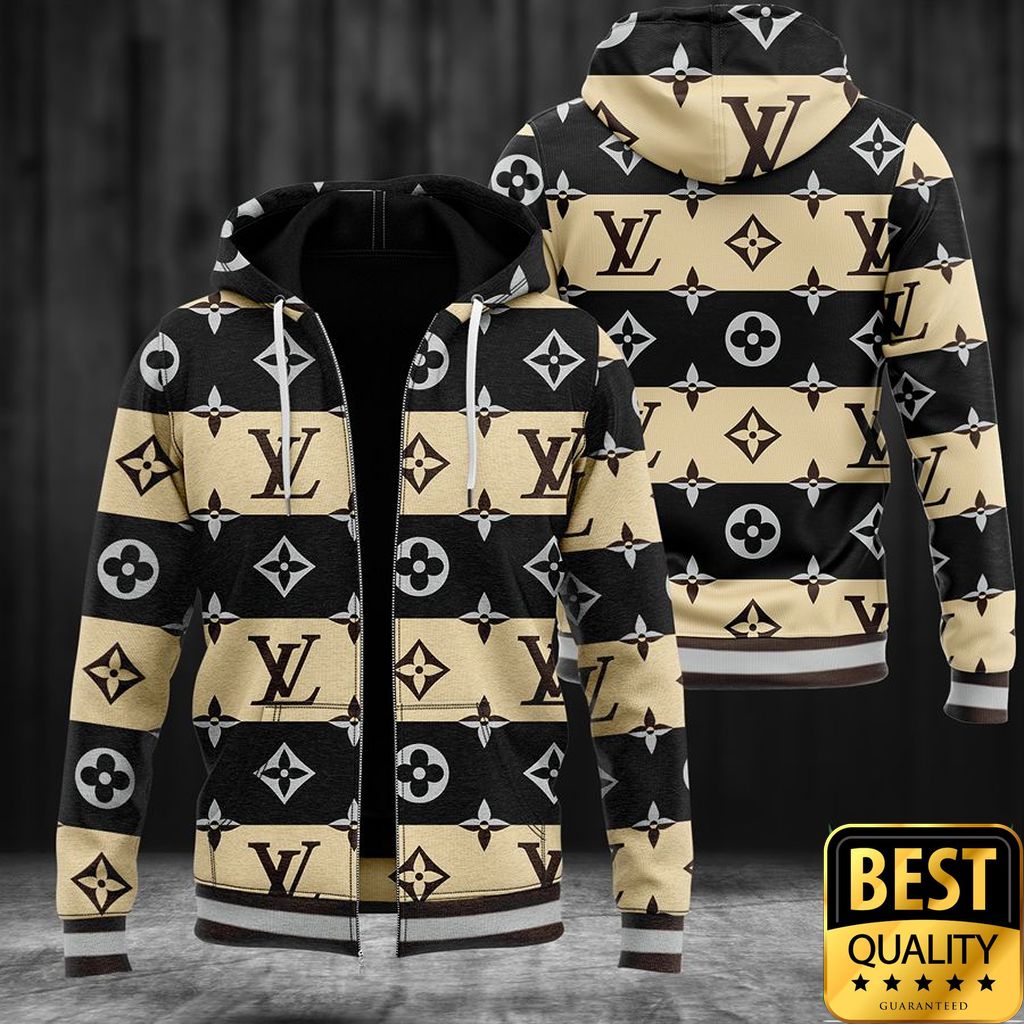 Luxury Louis Vuitton Light Yellow And Black Interleaved Pattern 3D Shirt And Pants 170 Luxury Louis Vuitton Light Yellow And Black Interleaved Pattern 3D Shirt And Pants 170