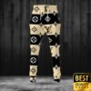 Luxury Louis Vuitton Light Yellow And Black Interleaved Pattern 3D Shirt And Pants 170