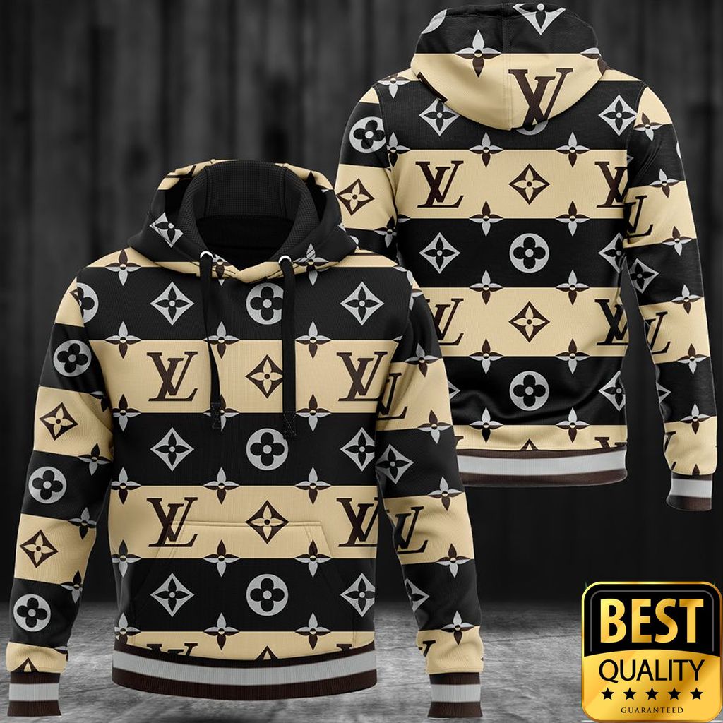 Luxury Louis Vuitton Light Yellow And Black Interleaved Pattern 3D Shirt And Pants 170 Luxury Louis Vuitton Light Yellow And Black Interleaved Pattern 3D Shirt And Pants 170