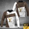 Luxury Louis Vuitton Light Brown And White With Central Logo Pattern 3D Shirt 169 Luxury Louis Vuitton Light Brown And White With Central Logo Pattern 3D Shirt 169