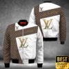 Luxury Louis Vuitton Light Brown And White With Central Logo Pattern 3D Shirt 169 Luxury Louis Vuitton Light Brown And White With Central Logo Pattern 3D Shirt 169