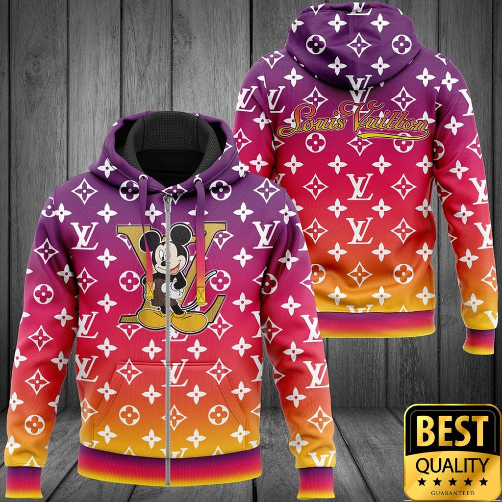 Luxury Louis Vuitton Hologram Color Monogram Pattern And Mickey 3D Shirt And Pants 166 Luxury Louis Vuitton Hologram Color Monogram Pattern And Mickey 3D Shirt And Pants 166