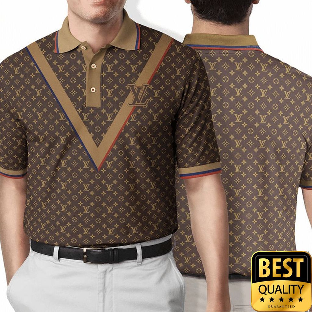 Luxury Louis Vuitton Brown With Monogram Canvas and Big Light Brown V 3D shirt 154 Luxury Louis Vuitton Brown With Monogram Canvas and Big Light Brown V 3D shirt 154