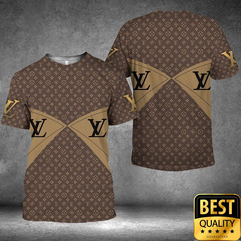 Luxury Louis Vuitton Brown Monogram With Butterfly Wings Pattern And Logo 3D Shirt 152 Luxury Louis Vuitton Brown Monogram With Butterfly Wings Pattern And Logo 3D Shirt 152