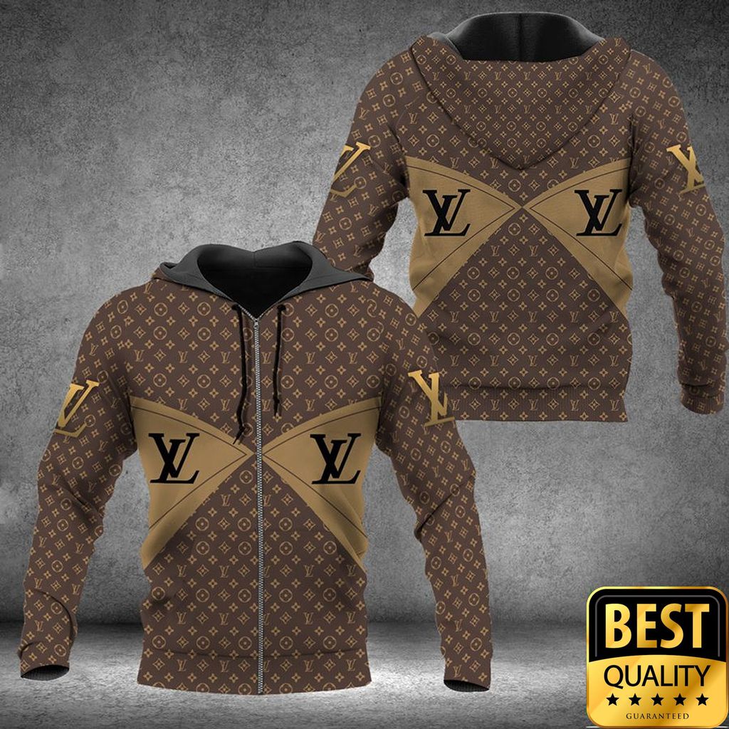 Luxury Louis Vuitton Brown Monogram With Butterfly Wings Pattern And Logo 3D Shirt 152 Luxury Louis Vuitton Brown Monogram With Butterfly Wings Pattern And Logo 3D Shirt 152