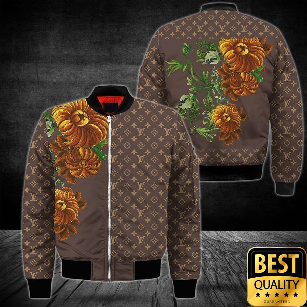 Luxury Louis Vuitton Brown Monogram Pattern With Flowers 3D Shirt 151 Luxury Louis Vuitton Brown Monogram Pattern With Flowers 3D Shirt 151