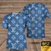 Luxury Louis Vuitton Blue With Monogram Denim Pattern Logo 3D Shirt And Pants 148
