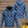 Luxury Louis Vuitton Blue With Monogram Denim Pattern Logo 3D Shirt And Pants 148