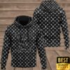 Luxury Louis Vuitton Black With Multiple Small White Logos 3D Shirt And Pants 146 Luxury Louis Vuitton Black With Multiple Small White Logos 3D Shirt And Pants 146