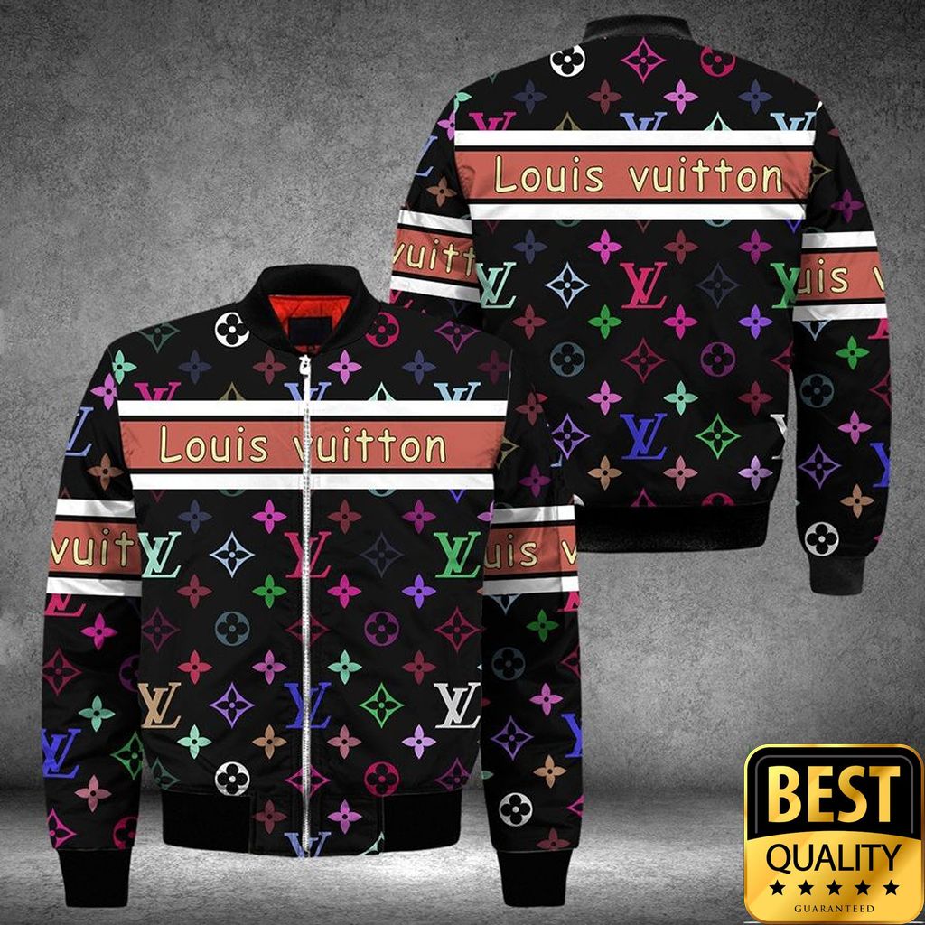 Luxury Louis Vuitton Black With Monogram Multicolore Pattern 3D Shirt And Pants 145 Luxury Louis Vuitton Black With Monogram Multicolore Pattern 3D Shirt And Pants 145