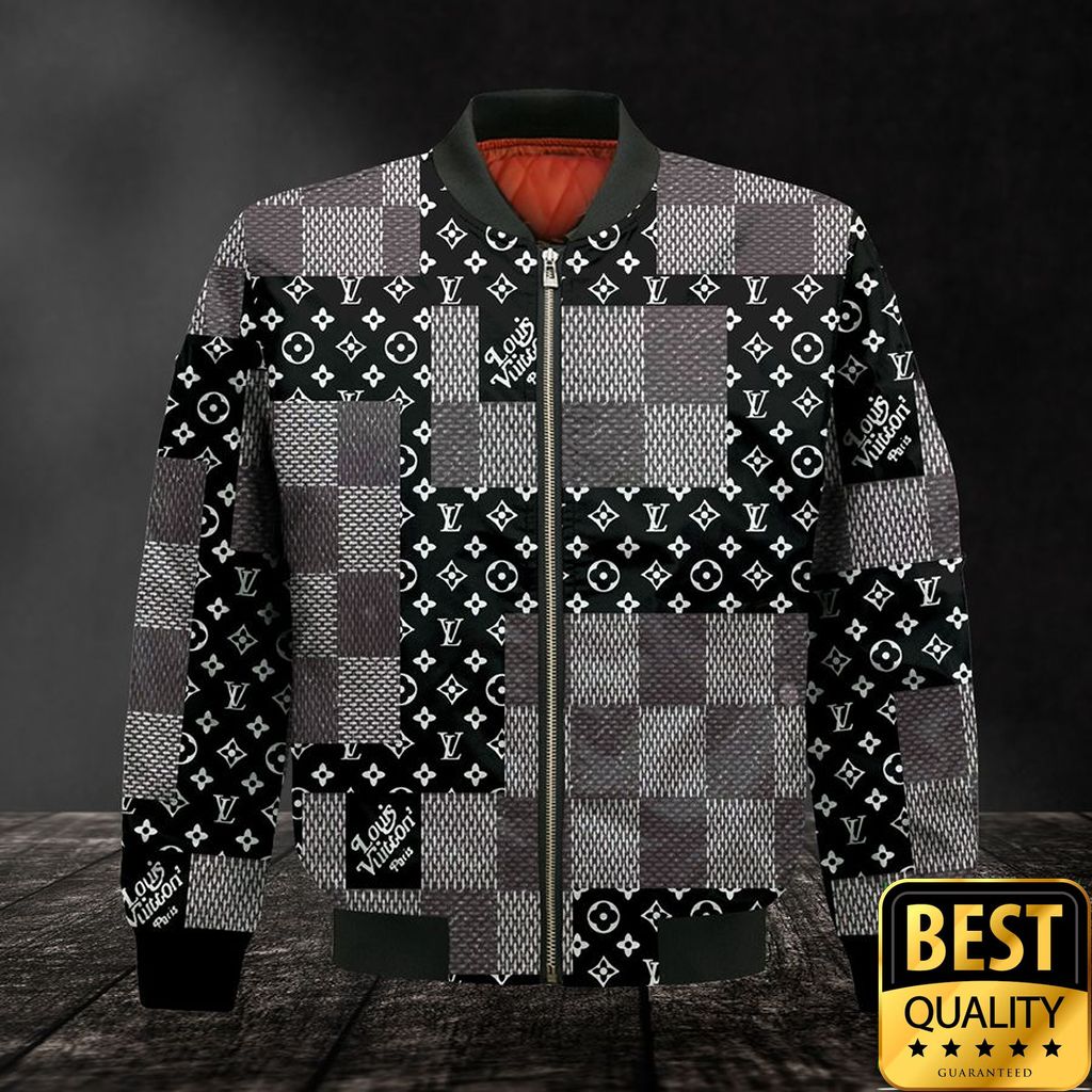 Luxury Louis Vuitton Black White Gray With Checkered Patten 3D Shirt And Pants 141 Luxury Louis Vuitton Black White Gray With Checkered Patten 3D Shirt And Pants 141