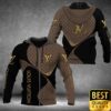 Luxury Louis Vuitton Black And Brown Monogram Vertical Brand Name 3D Shirt 134