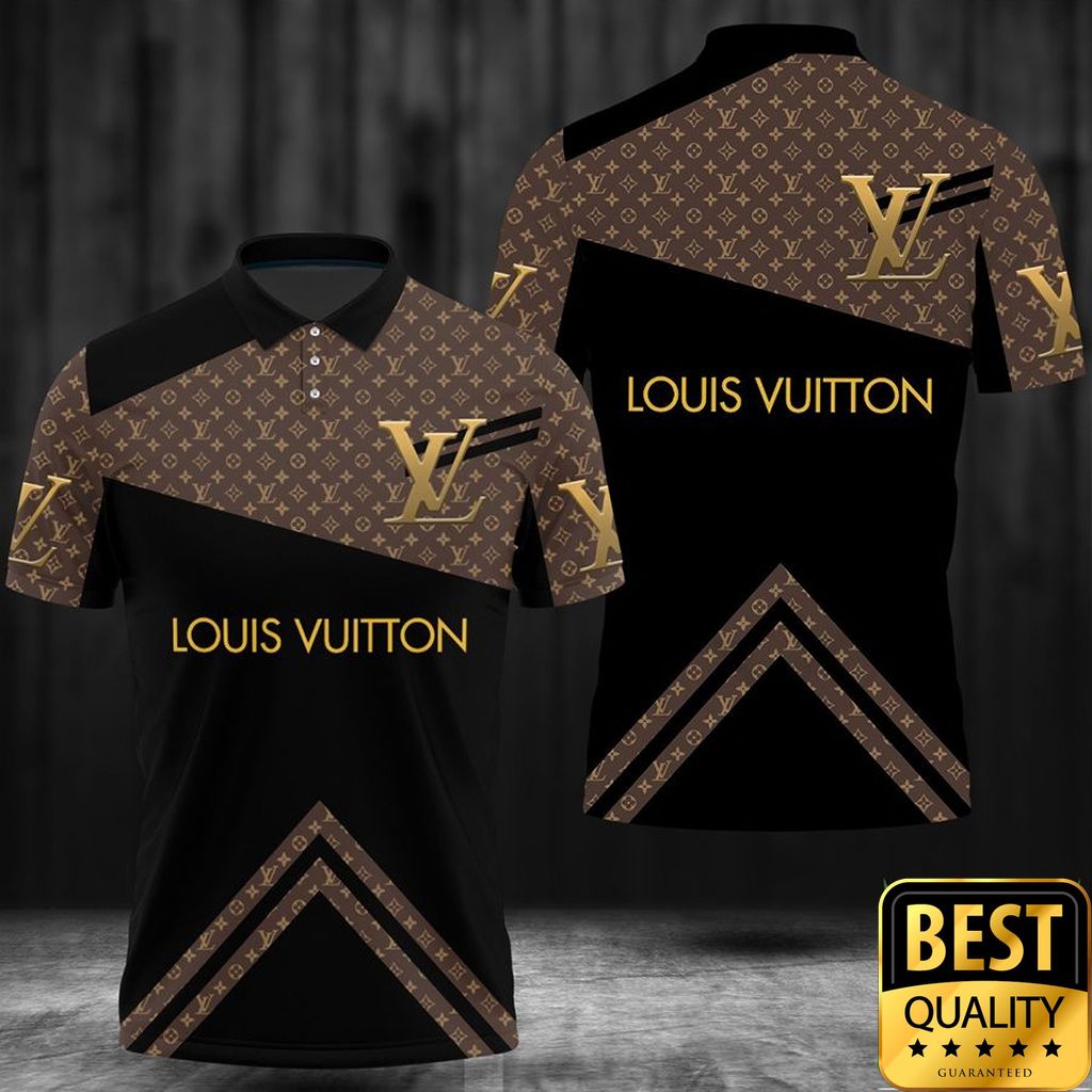 Luxury Louis Vuitton Black And Brown Lines Pattern Name Center 3D Shirt And Pants 133 Luxury Louis Vuitton Black And Brown Lines Pattern Name Center 3D Shirt And Pants 133