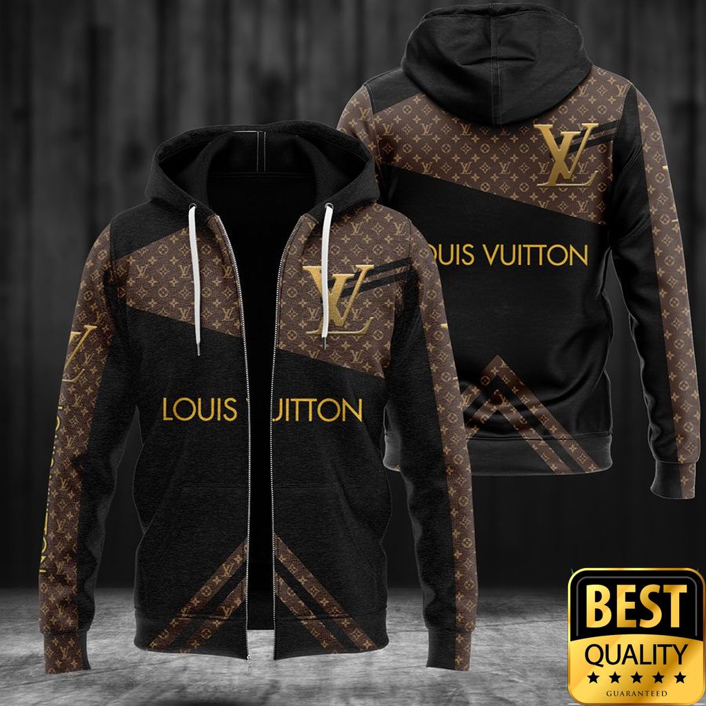 Luxury Louis Vuitton Black And Brown Lines Pattern Name Center 3D Shirt And Pants 133 Luxury Louis Vuitton Black And Brown Lines Pattern Name Center 3D Shirt And Pants 133