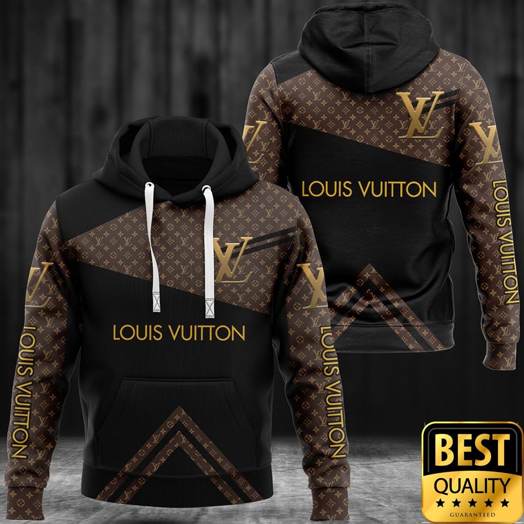 Luxury Louis Vuitton Black And Brown Lines Pattern Name Center 3D Shirt And Pants 133 Luxury Louis Vuitton Black And Brown Lines Pattern Name Center 3D Shirt And Pants 133